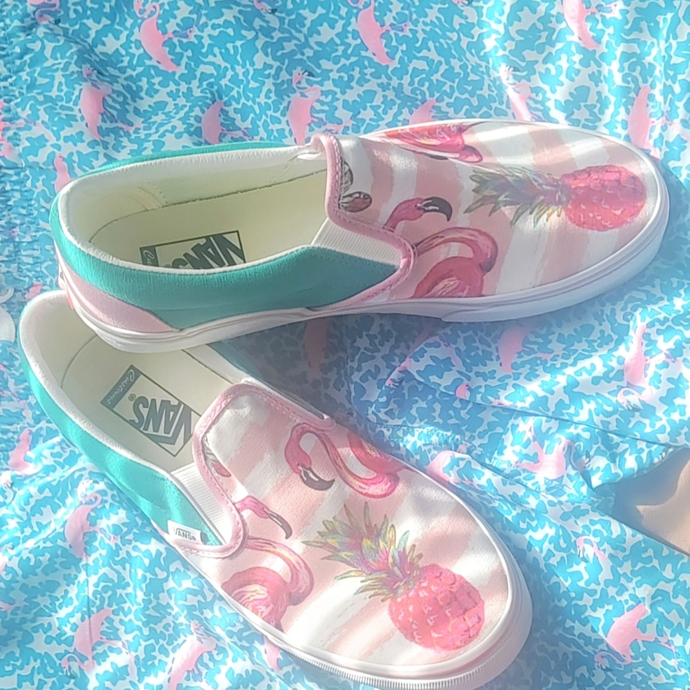 Vans Pink Flamingo Sneakers, from the 2025 Lexus US Open of Surfing.